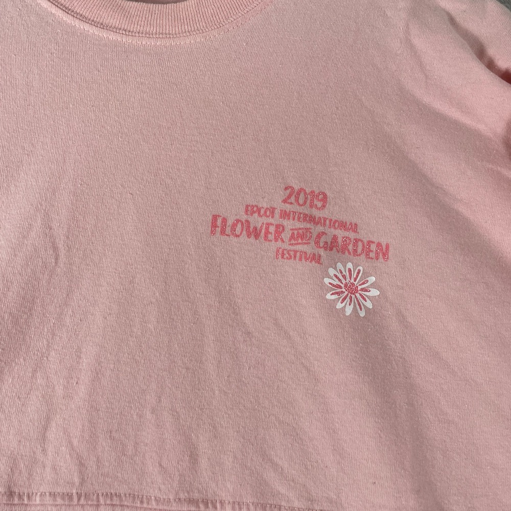 Disney Epcot Spirit Jersey Womens XL Pink 2019 Flower Garden Minnie Long Sleeve - Picture 4 of 8